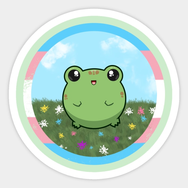 Pride Froggo (Transexual) Sticker by GummiFrogArt